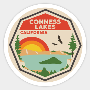 Conness Lakes California Colorful Scene Sticker